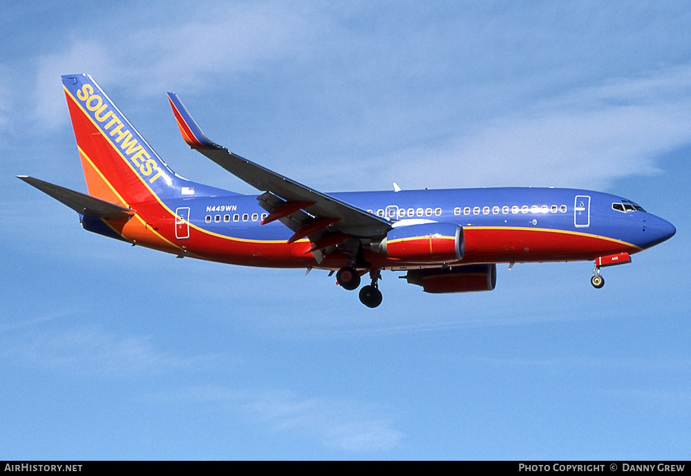 Aircraft Photo of N449WN | Boeing 737-7H4 | Southwest Airlines | AirHistory.net #359366