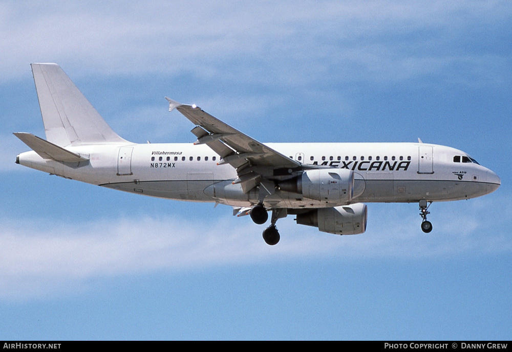 Aircraft Photo of N872MX | Airbus A319-112 | Mexicana | AirHistory.net #359561