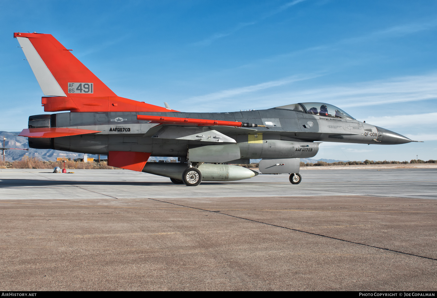 Aircraft Photo of 85-1491 / AF85-491 | General Dynamics QF-16C/FSAT | USA - Air Force | AirHistory.net #359694