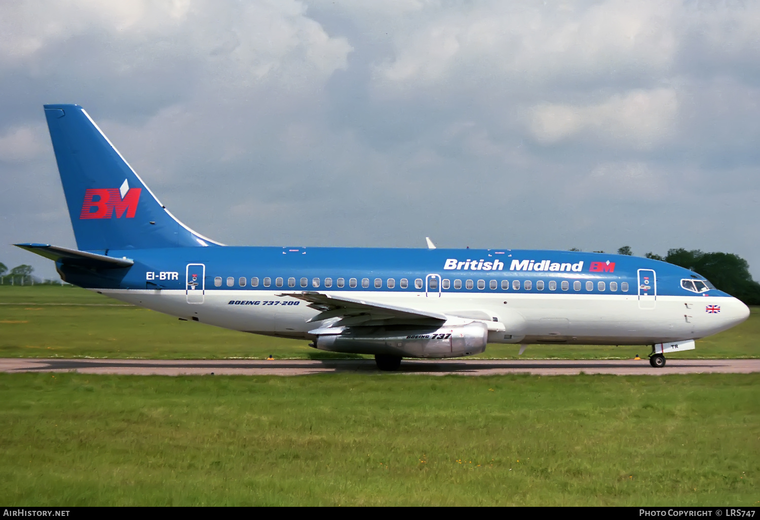 Aircraft Photo of EI-BTR | Boeing 737-2Q8/Adv | British Midland Airways - BMA | AirHistory.net #359696