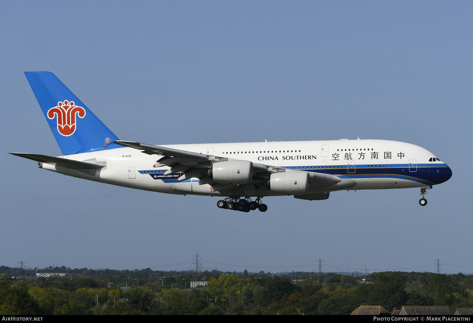 Aircraft Photo of B-6136 | Airbus A380-841 | China Southern Airlines | AirHistory.net #359714