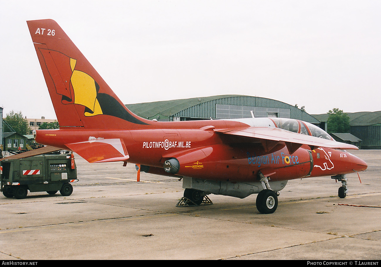 Aircraft Photo of AT26 | Dassault-Dornier Alpha Jet 1B | Belgium - Air Force | AirHistory.net #359900