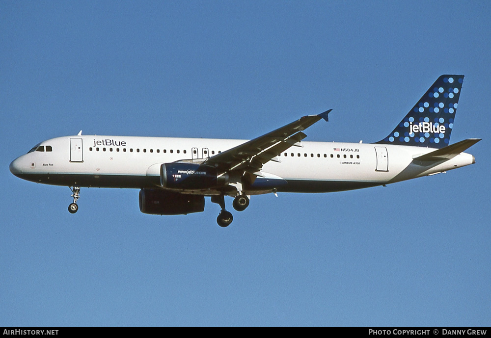 Aircraft Photo of N584JB | Airbus A320-232 | JetBlue Airways | AirHistory.net #359934