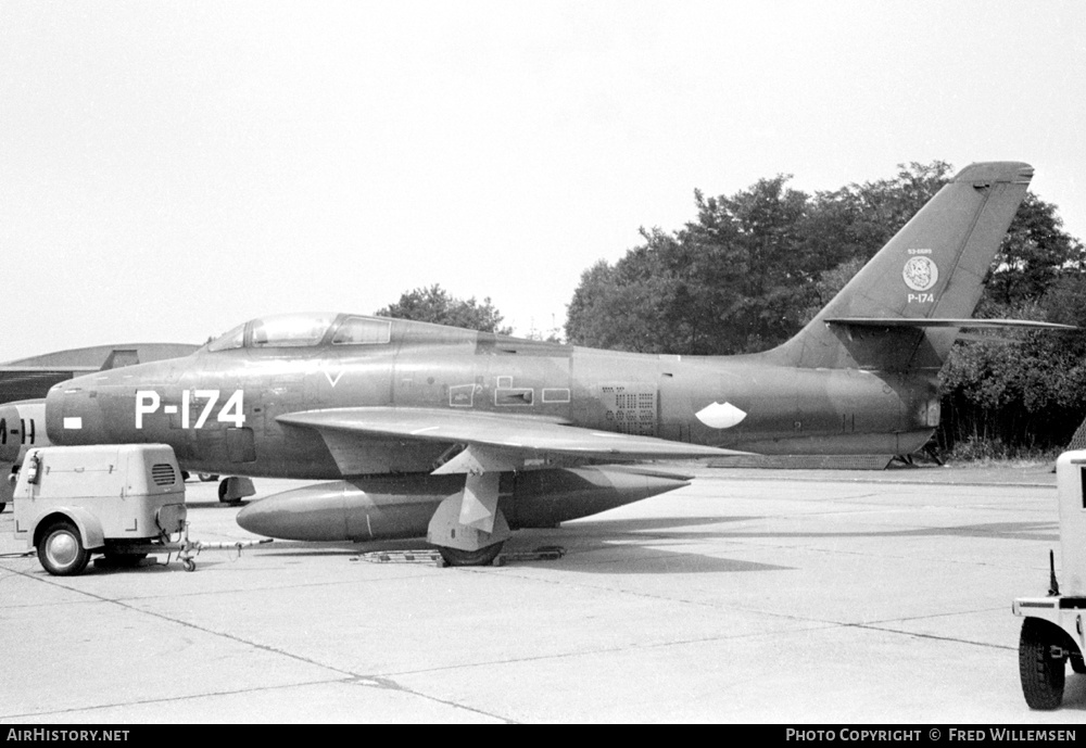 Aircraft Photo of P-174 / 53-6689 | Republic F-84F Thunderstreak | Netherlands - Air Force | AirHistory.net #360246