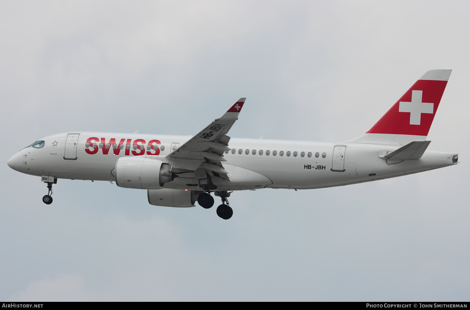 Aircraft Photo of HB-JBH | Bombardier CSeries CS100 (BD-500-1A10) | Swiss International Air Lines | AirHistory.net #360403