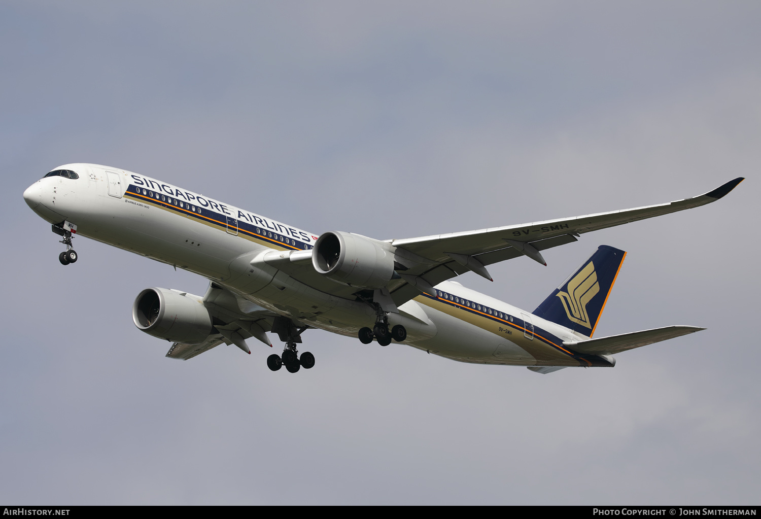 Aircraft Photo of 9V-SMH | Airbus A350-941 | Singapore Airlines | AirHistory.net #360433