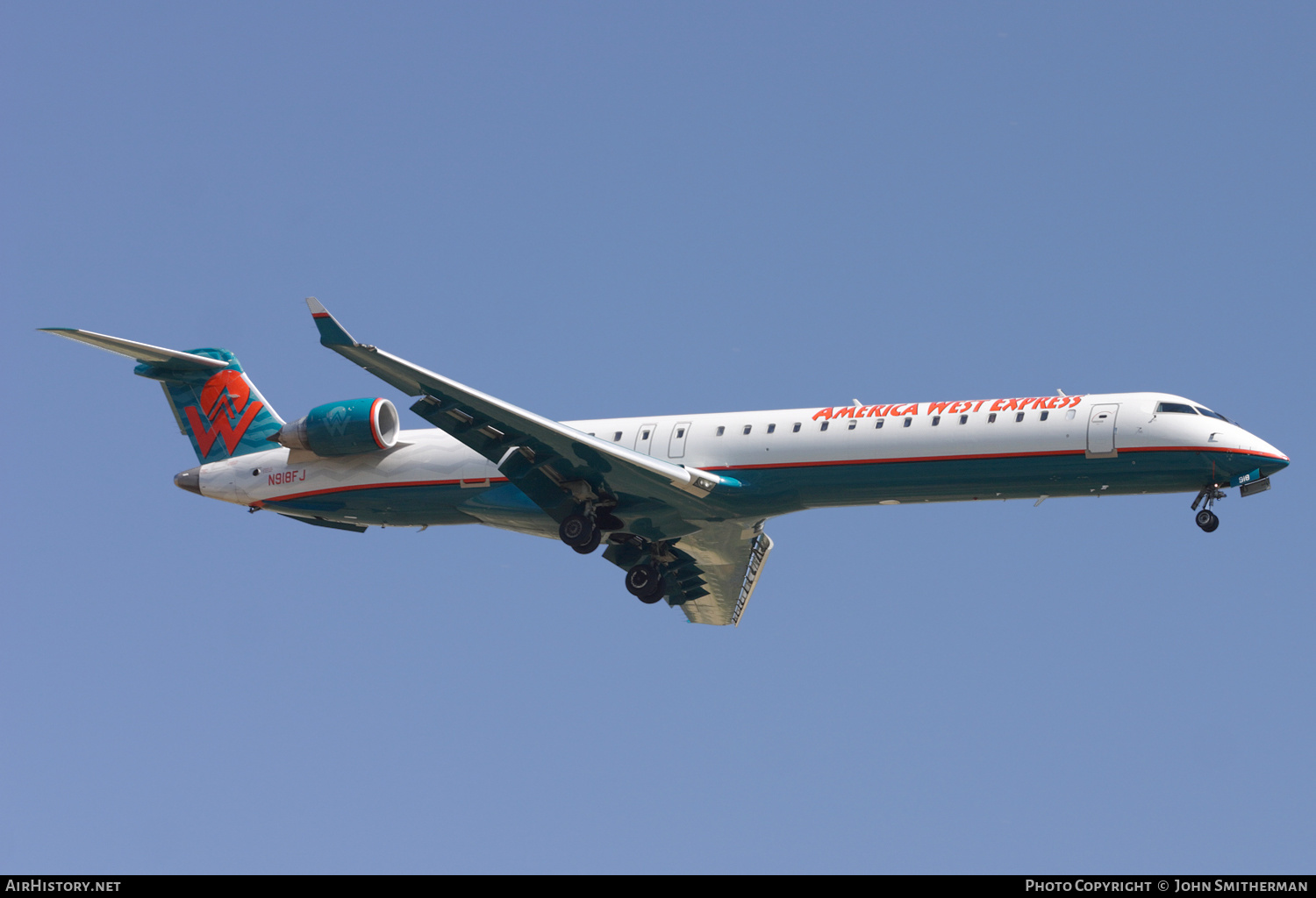 Aircraft Photo of N918FJ | Bombardier CRJ-900 (CL-600-2D24) | America West Express | AirHistory.net #360468