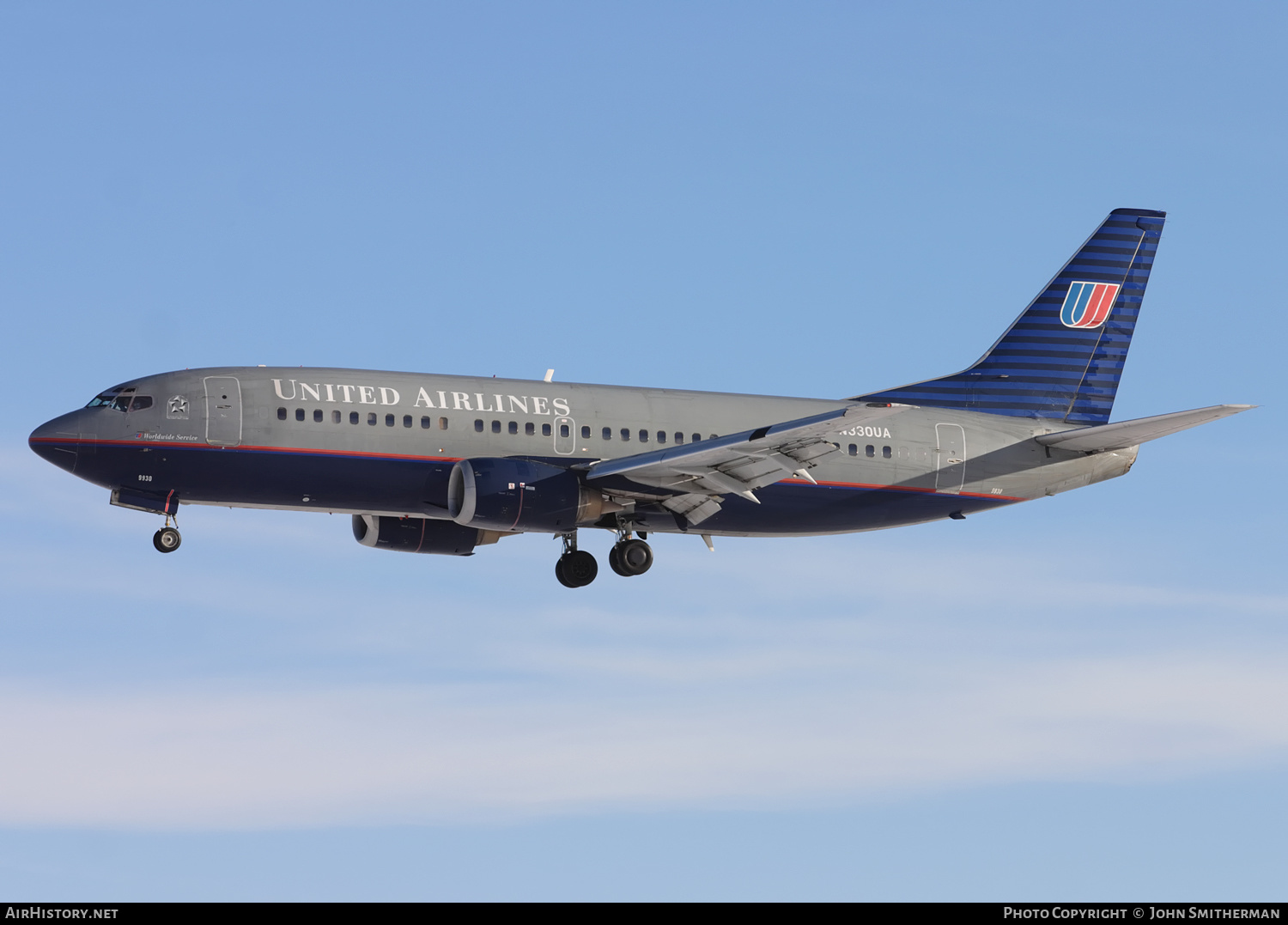 Aircraft Photo of N330UA | Boeing 737-322 | United Airlines | AirHistory.net #360470