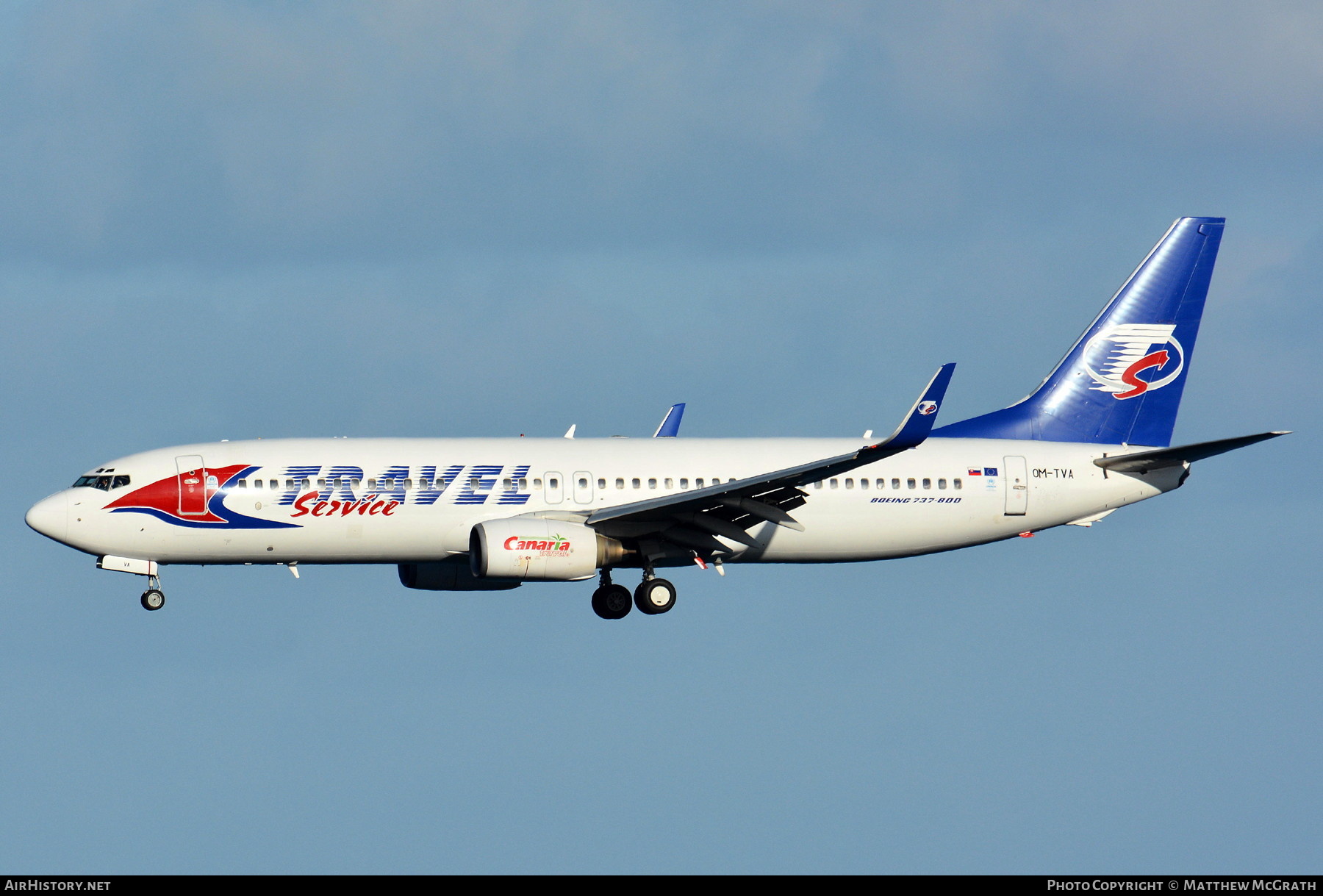 Aircraft Photo of OM-TVA | Boeing 737-86N | Travel Service | AirHistory.net #360544