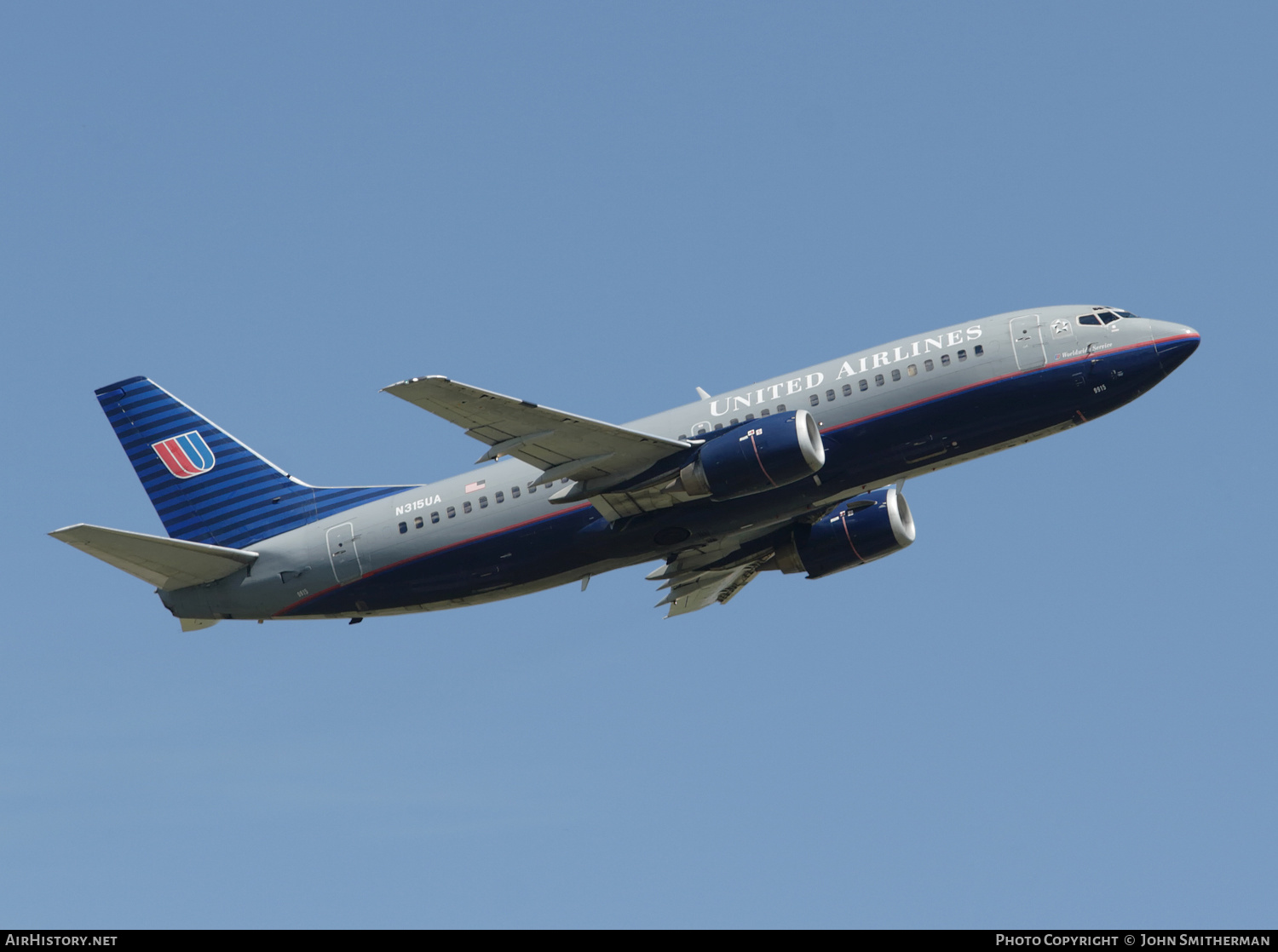 Aircraft Photo of N315UA | Boeing 737-322 | United Airlines | AirHistory.net #360592