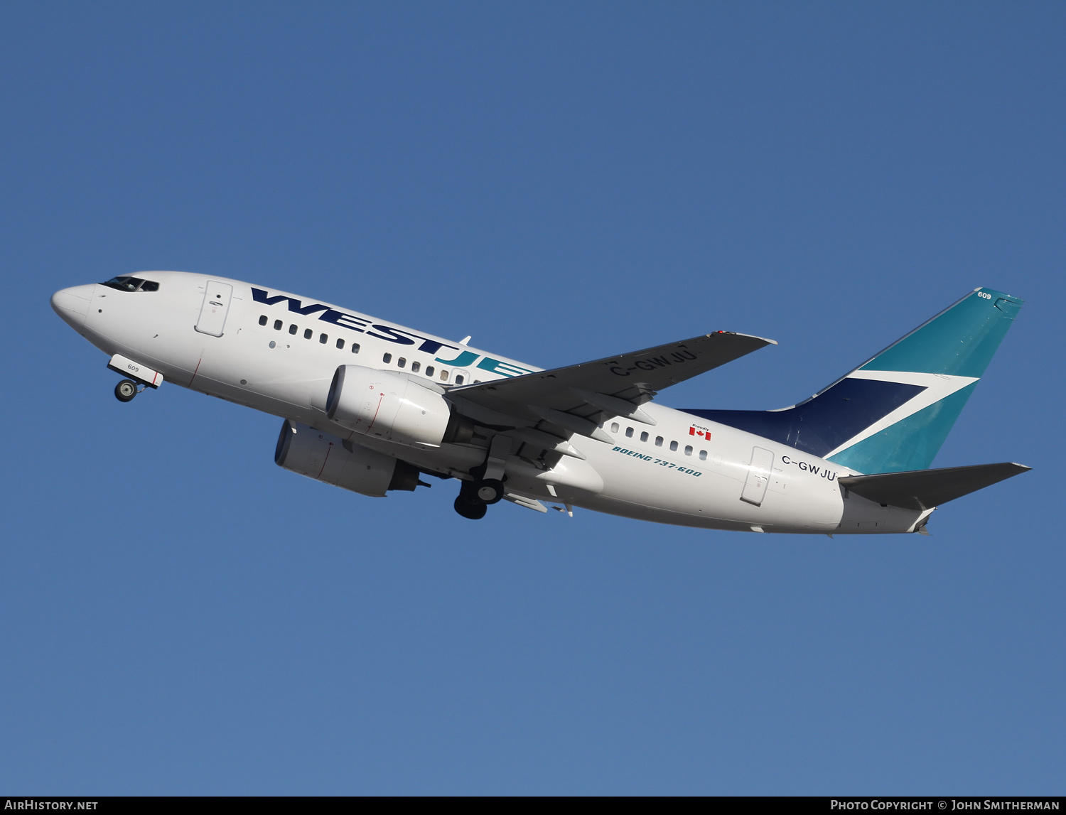 Aircraft Photo of C-GWJU | Boeing 737-6CT | WestJet | AirHistory.net #360652