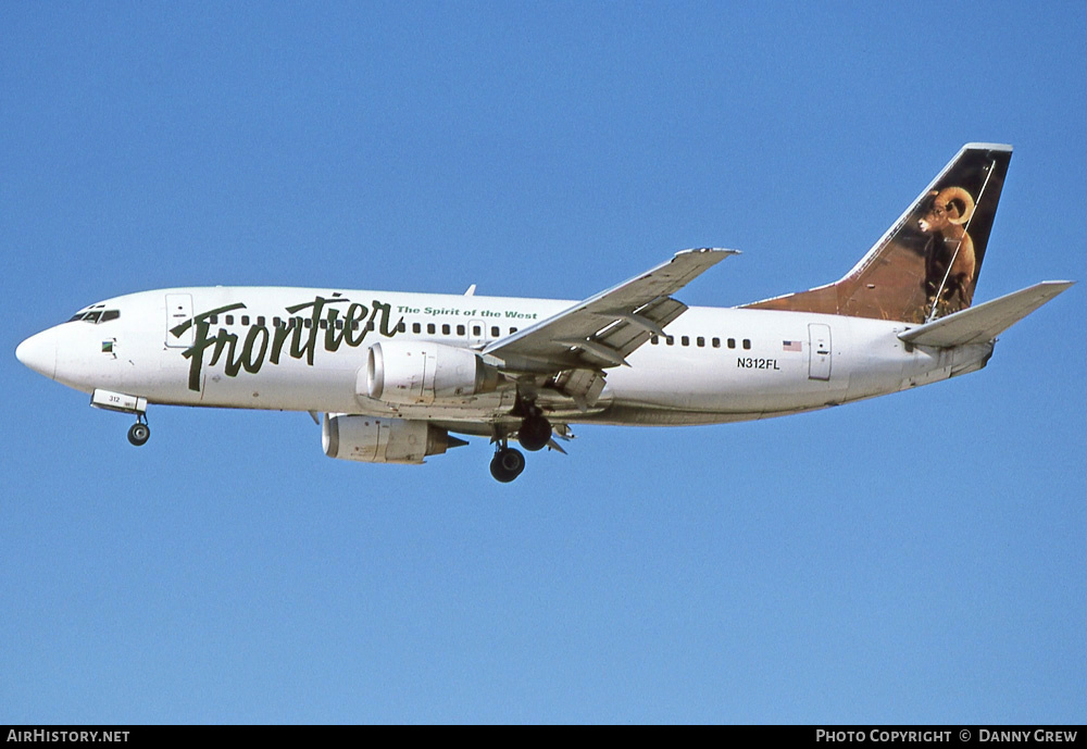 Aircraft Photo of N312FL | Boeing 737-3L9 | Frontier Airlines | AirHistory.net #360673