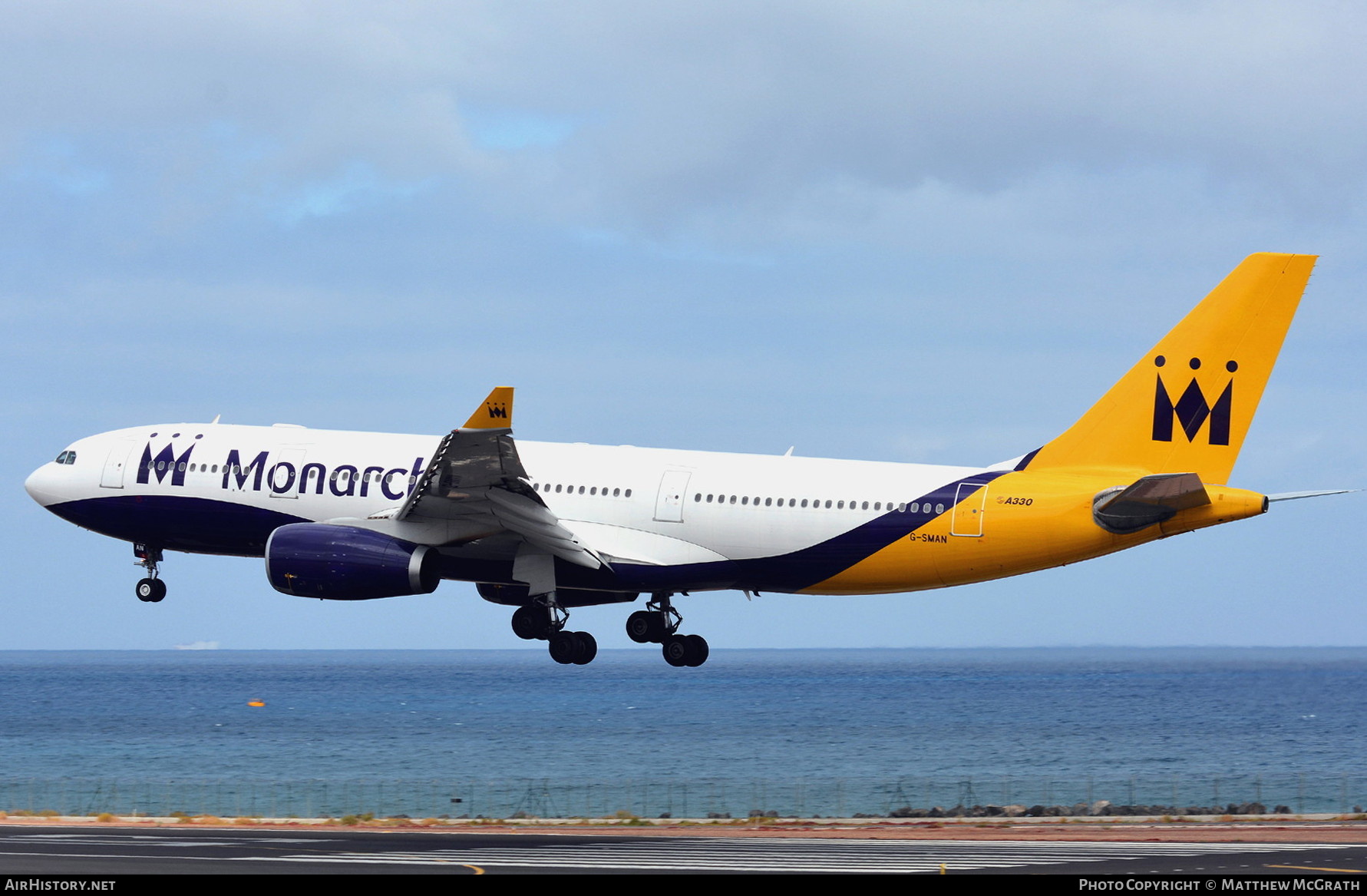 Aircraft Photo of G-SMAN | Airbus A330-243 | Monarch Airlines | AirHistory.net #360744