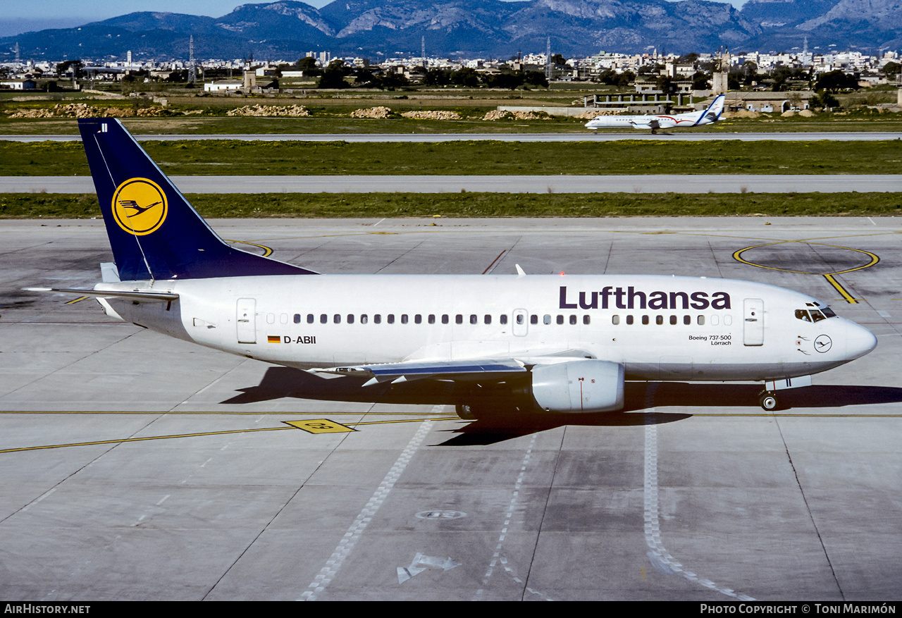 Aircraft Photo of D-ABII | Boeing 737-530 | Lufthansa | AirHistory.net #360807