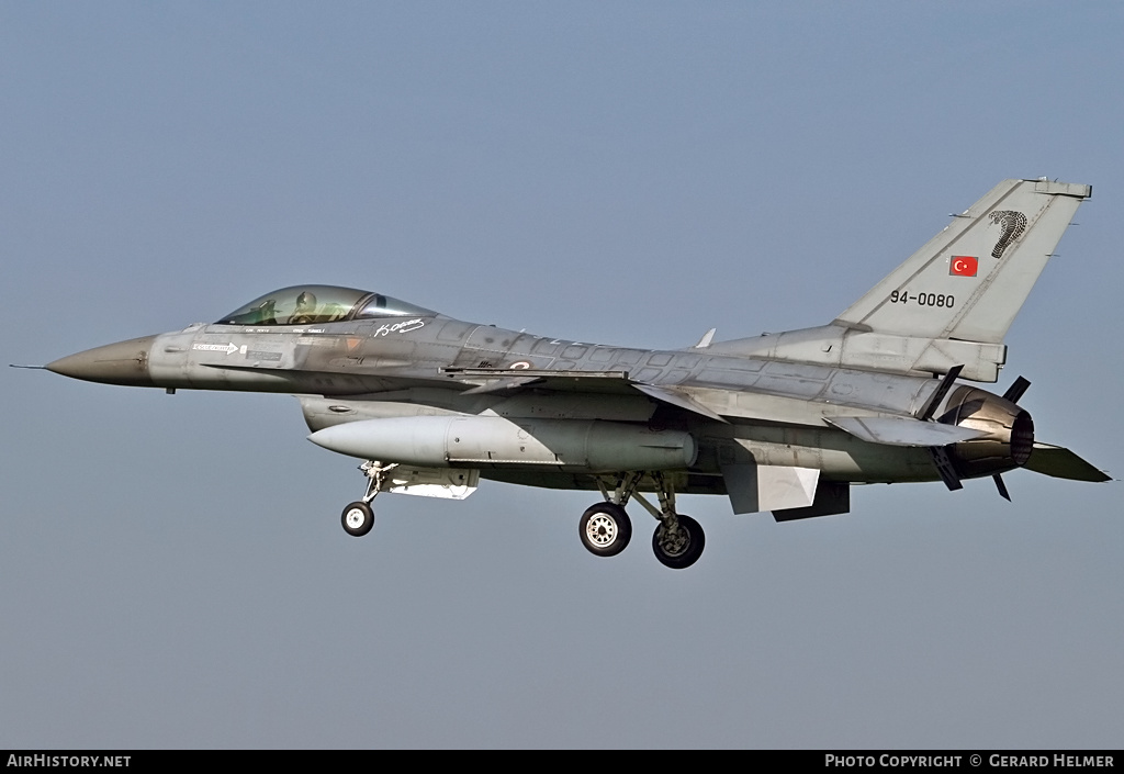 Aircraft Photo of 94-0080 | Lockheed Martin F-16CJ Fighting Falcon | Turkey - Air Force | AirHistory.net #360865