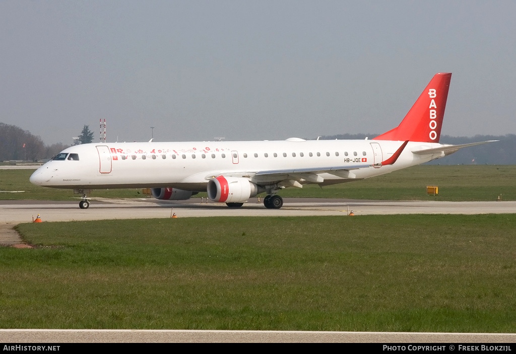 Aircraft Photo of HB-JQE | Embraer 190LR (ERJ-190-100LR) | Baboo | AirHistory.net #360982