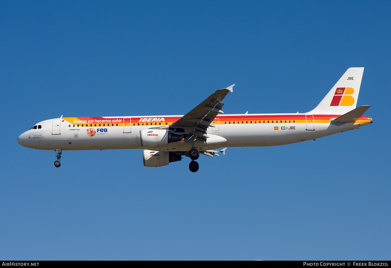 Aircraft Photo of EC-JRE | Airbus A321-212 | Iberia | AirHistory.net #360988