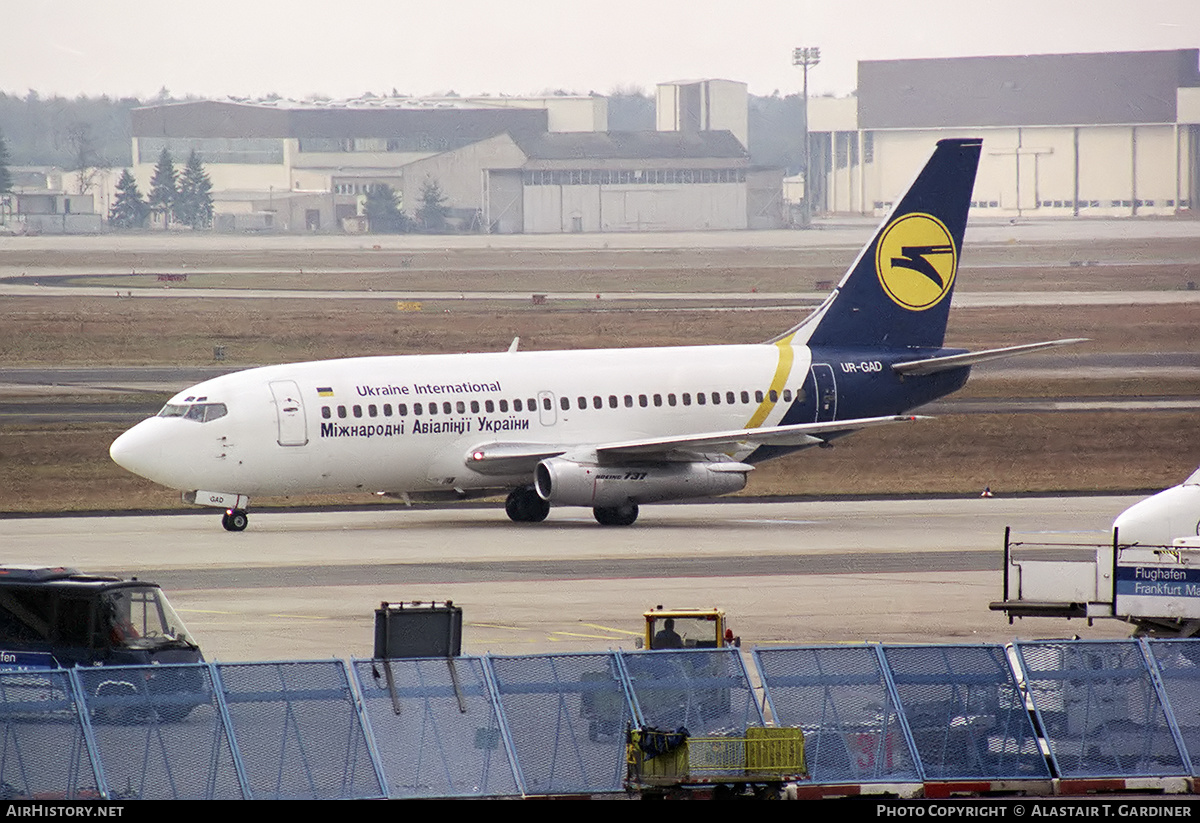 Aircraft Photo of UR-GAD | Boeing 737-2T2/Adv | Ukraine International Airlines | AirHistory.net #360992