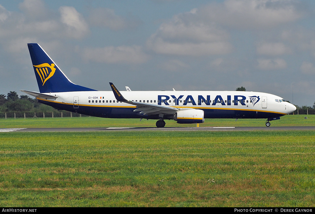 Aircraft Photo of EI-GDK | Boeing 737-800 | Ryanair | AirHistory.net #361015