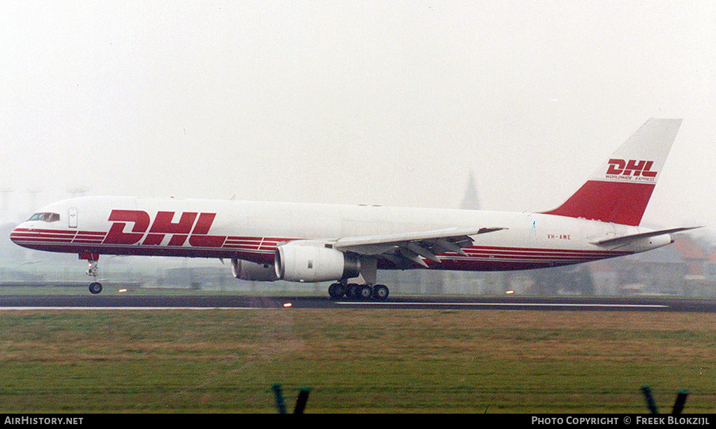 Aircraft Photo of VH-AWE | Boeing 757-23APF | DHL Worldwide Express | AirHistory.net #361046