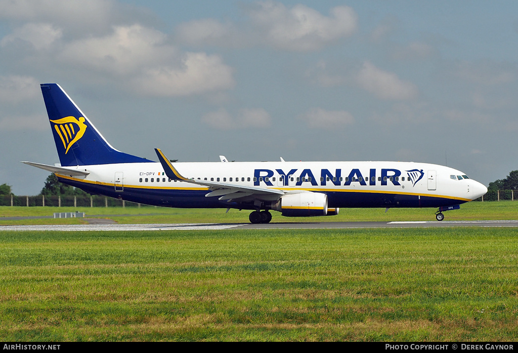 Aircraft Photo of EI-DPV | Boeing 737-8AS | Ryanair | AirHistory.net #361054