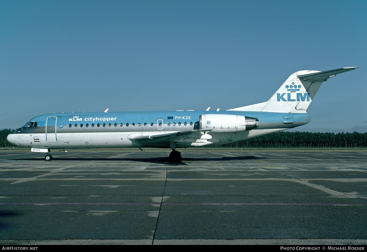 Aircraft Photo of PH-KZE | Fokker 70 (F28-0070) | KLM Cityhopper | AirHistory.net #361073