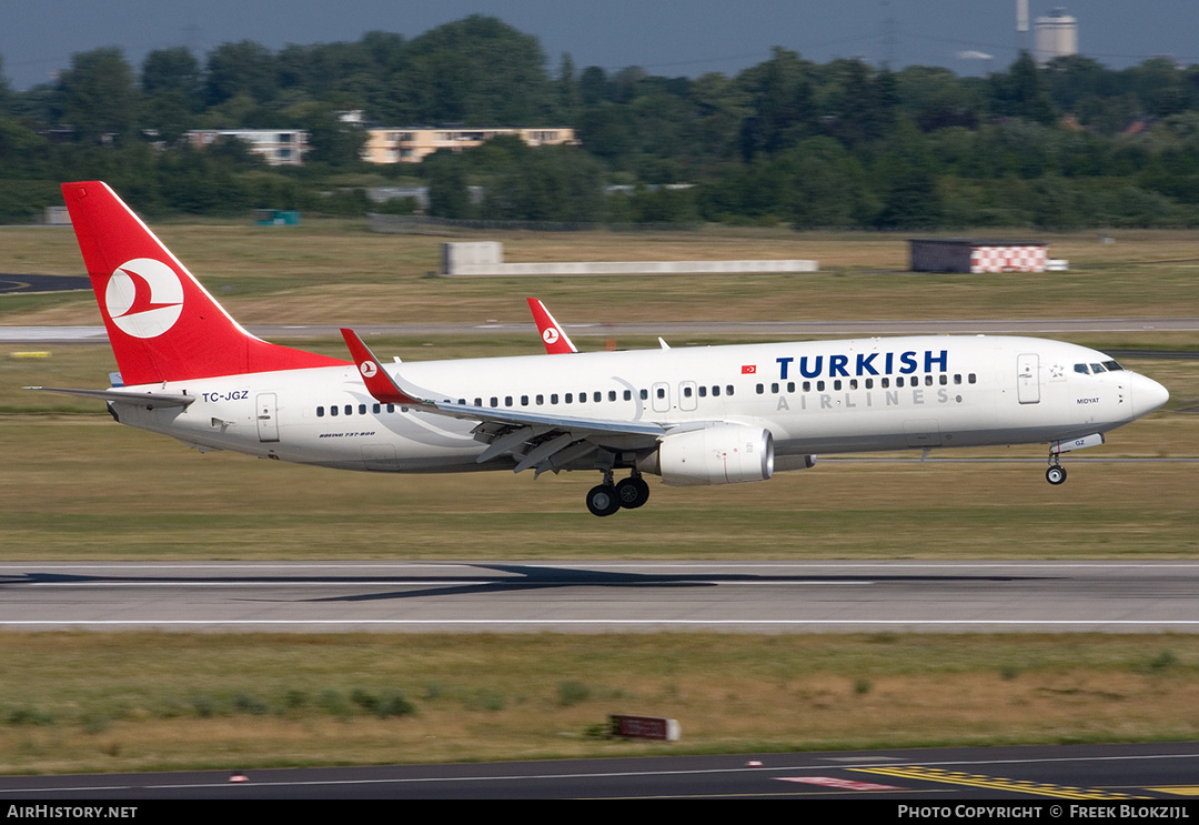 Aircraft Photo of TC-JGZ | Boeing 737-8F2 | Turkish Airlines | AirHistory.net #361161