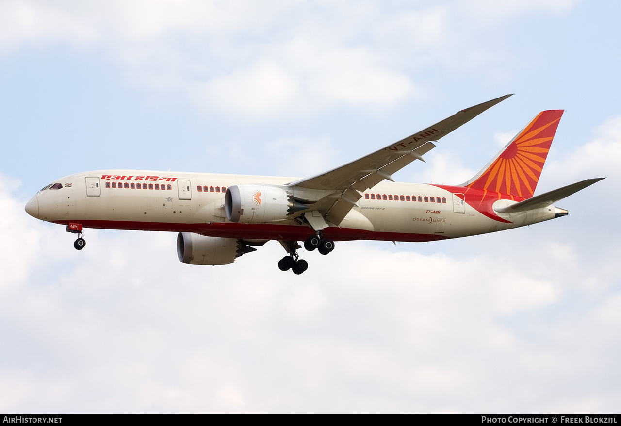 Aircraft Photo of VT-ANH | Boeing 787-8 Dreamliner | Air India | AirHistory.net #361265