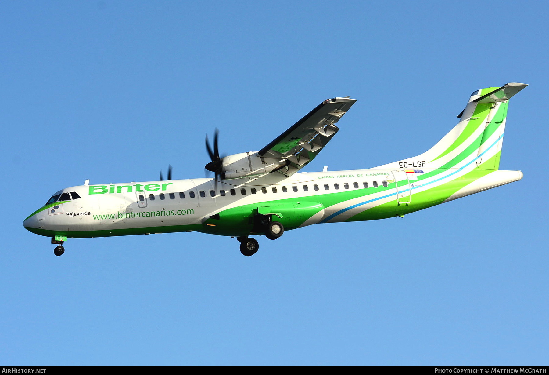 Aircraft Photo of EC-LGF | ATR ATR-72-500 (ATR-72-212A) | Binter Canarias | AirHistory.net #361302