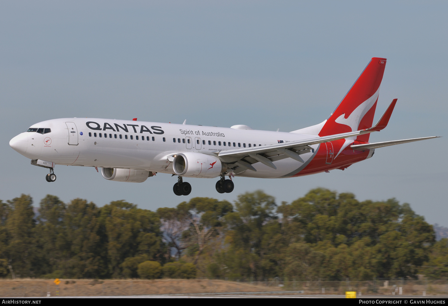 Aircraft Photo of VH-VZG | Boeing 737-838 | Qantas | AirHistory.net #361329