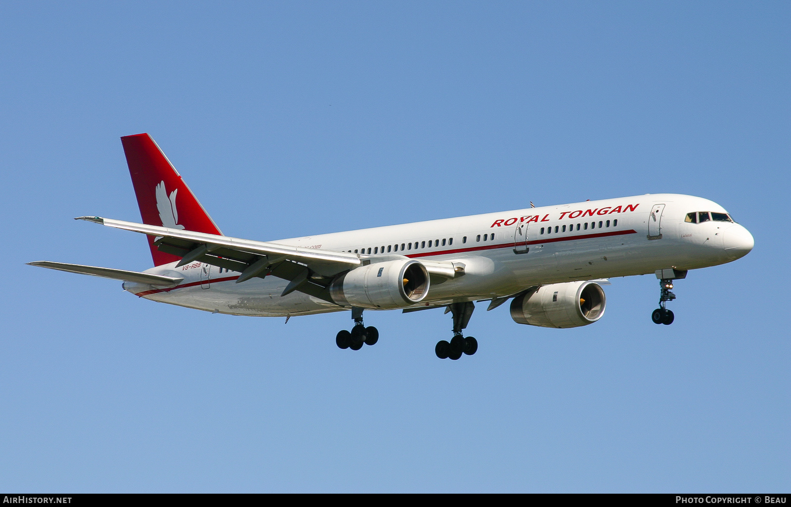 Aircraft Photo of V8-RBB | Boeing 757-2M6 | Royal Tongan Airlines | AirHistory.net #361428