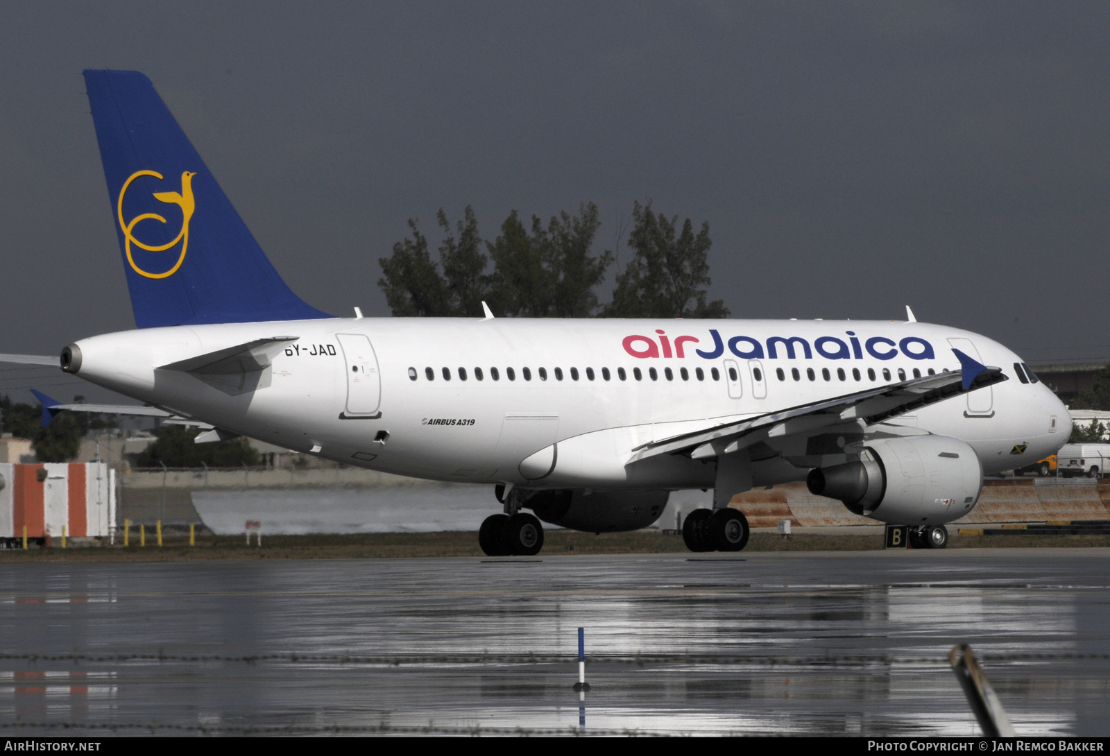 Aircraft Photo of 6Y-JAD | Airbus A319-112 | Air Jamaica | AirHistory.net #361689