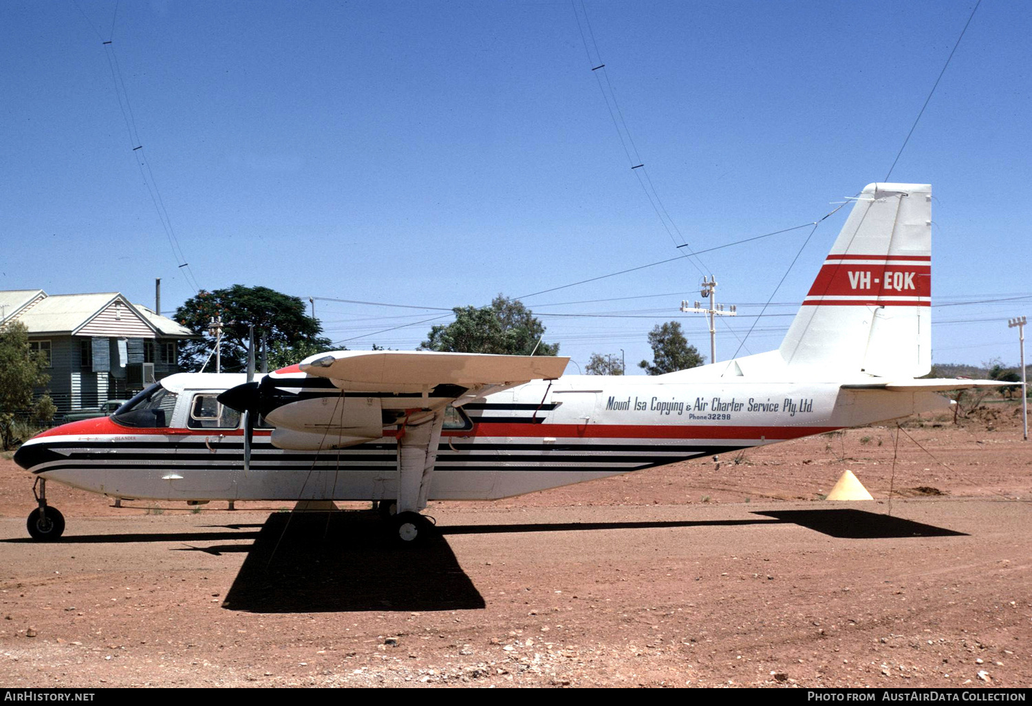 Aircraft Photo of VH-EQK | Britten-Norman BN-2A Islander | Mount Isa Copying & Air Charter Service | AirHistory.net #361925