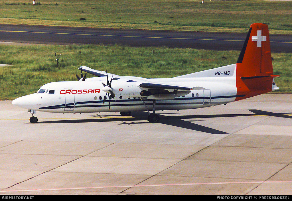 Aircraft Photo of HB-IAS | Fokker 50 | Crossair | AirHistory.net #362016