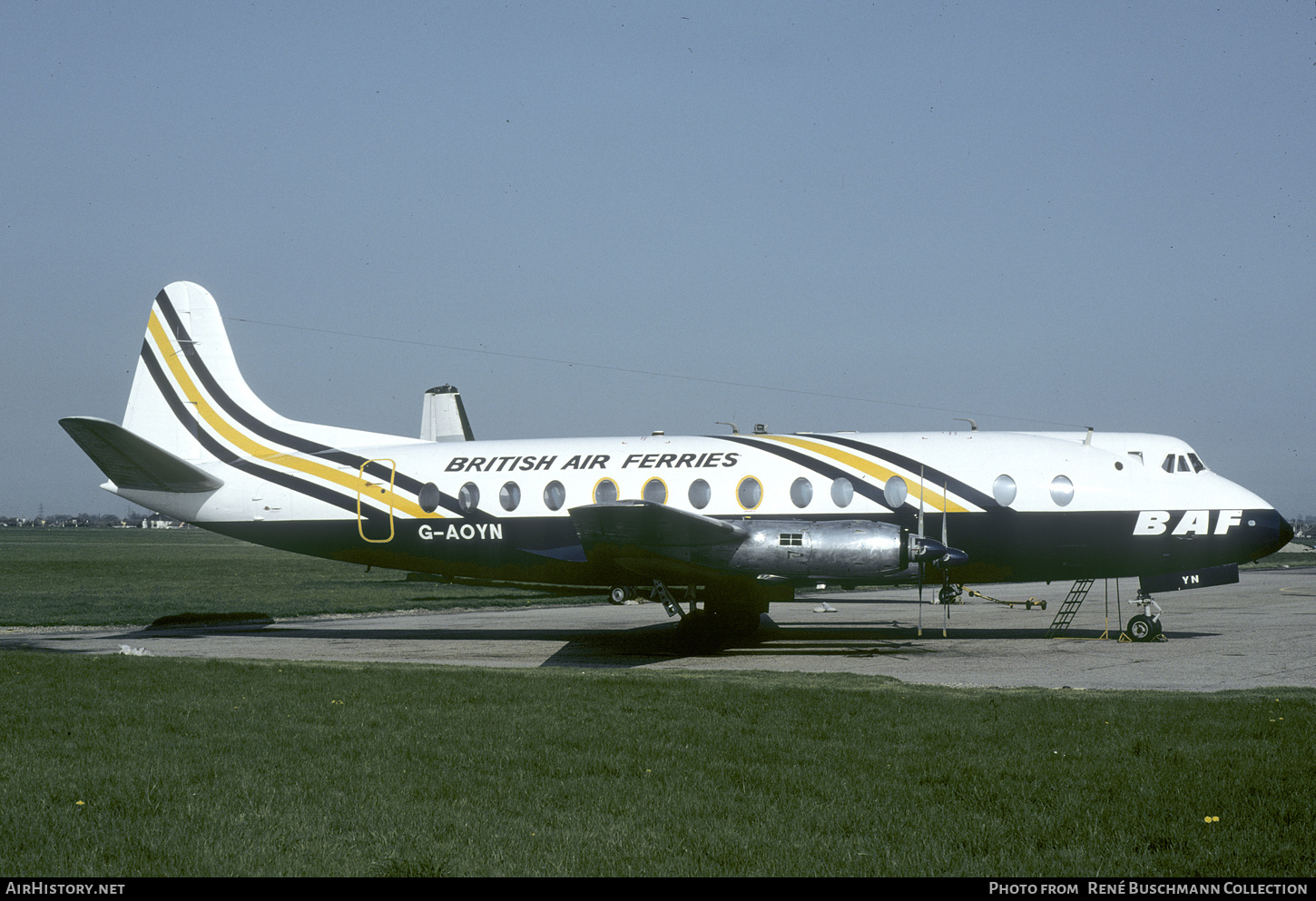Aircraft Photo of G-AOYN | Vickers 806 Viscount | British Air Ferries - BAF | AirHistory.net #362020