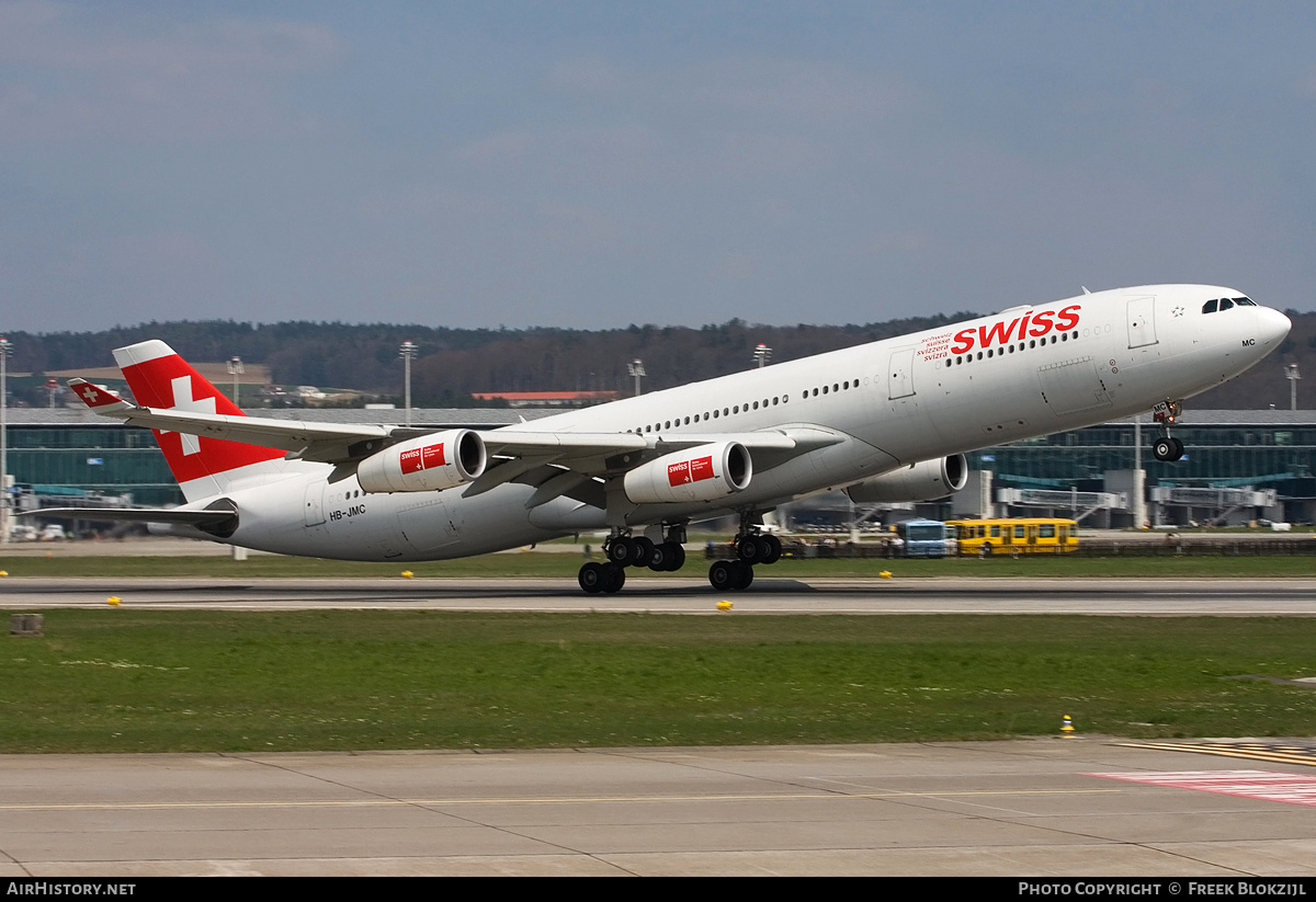 Aircraft Photo of HB-JMC | Airbus A340-313X | Swiss International Air Lines | AirHistory.net #362024