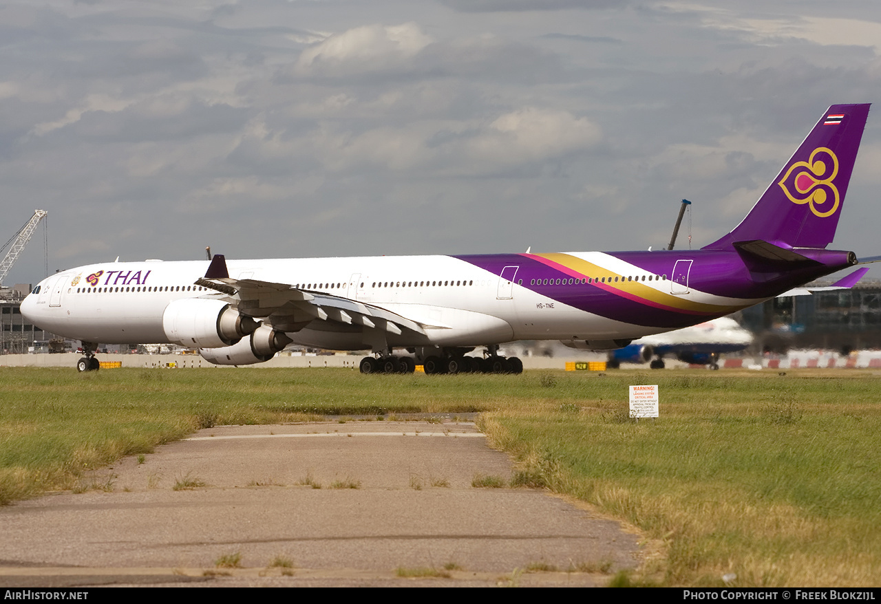 Aircraft Photo of HS-TNE | Airbus A340-642 | Thai Airways International | AirHistory.net #362149