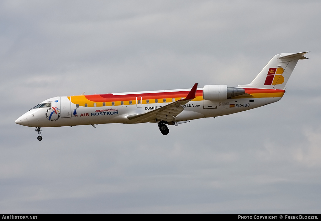 Aircraft Photo of EC-IDC | Bombardier CRJ-200ER (CL-600-2B19) | Iberia Regional | AirHistory.net #362167