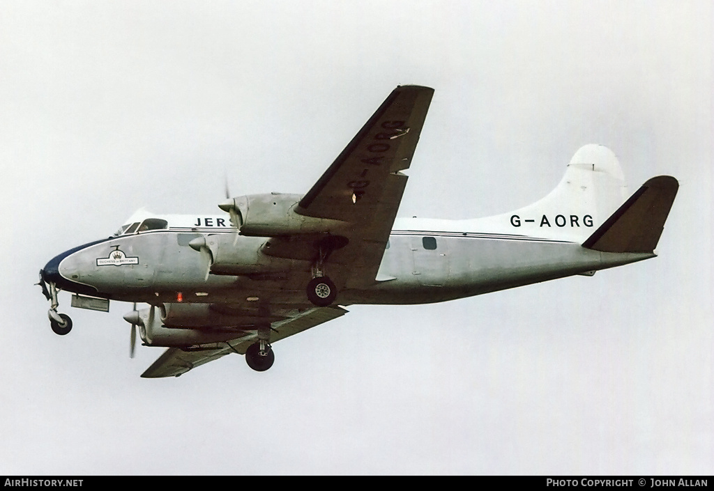 Aircraft Photo of G-AORG | De Havilland D.H. 114 Heron 2B | Jersey Airlines | AirHistory.net #362179