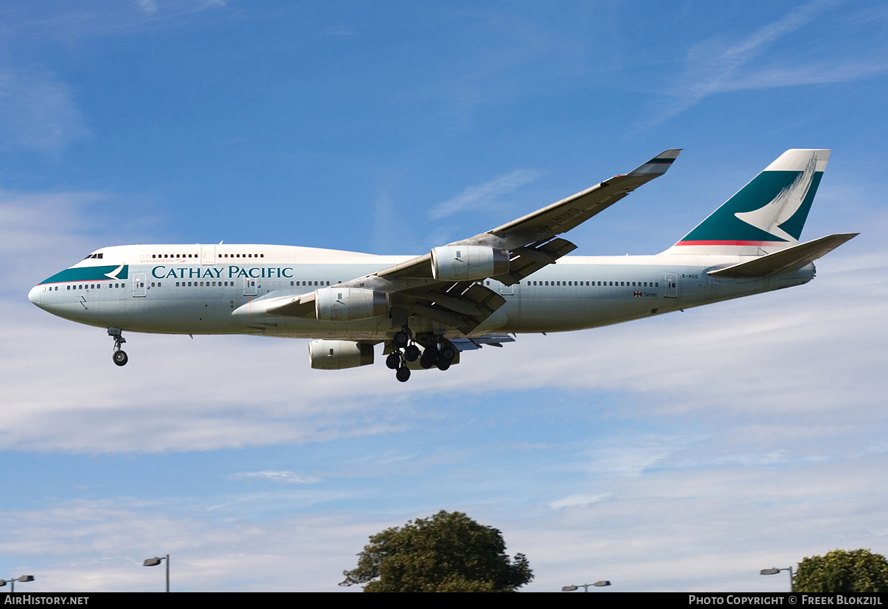 Aircraft Photo of B-HUD | Boeing 747-467 | Cathay Pacific Airways | AirHistory.net #362180