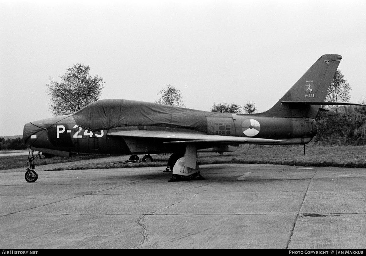Aircraft Photo of P-243 / 53-6748 | Republic F-84F Thunderstreak | Netherlands - Air Force | AirHistory.net #362193