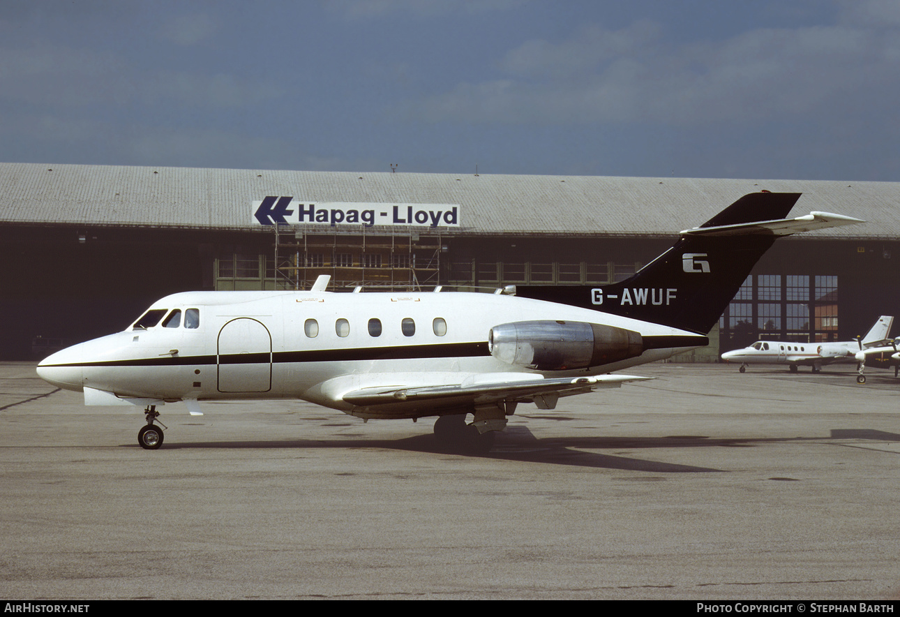 Aircraft Photo of G-AWUF | Hawker Siddeley HS-125-1B/522 | AirHistory.net #362438