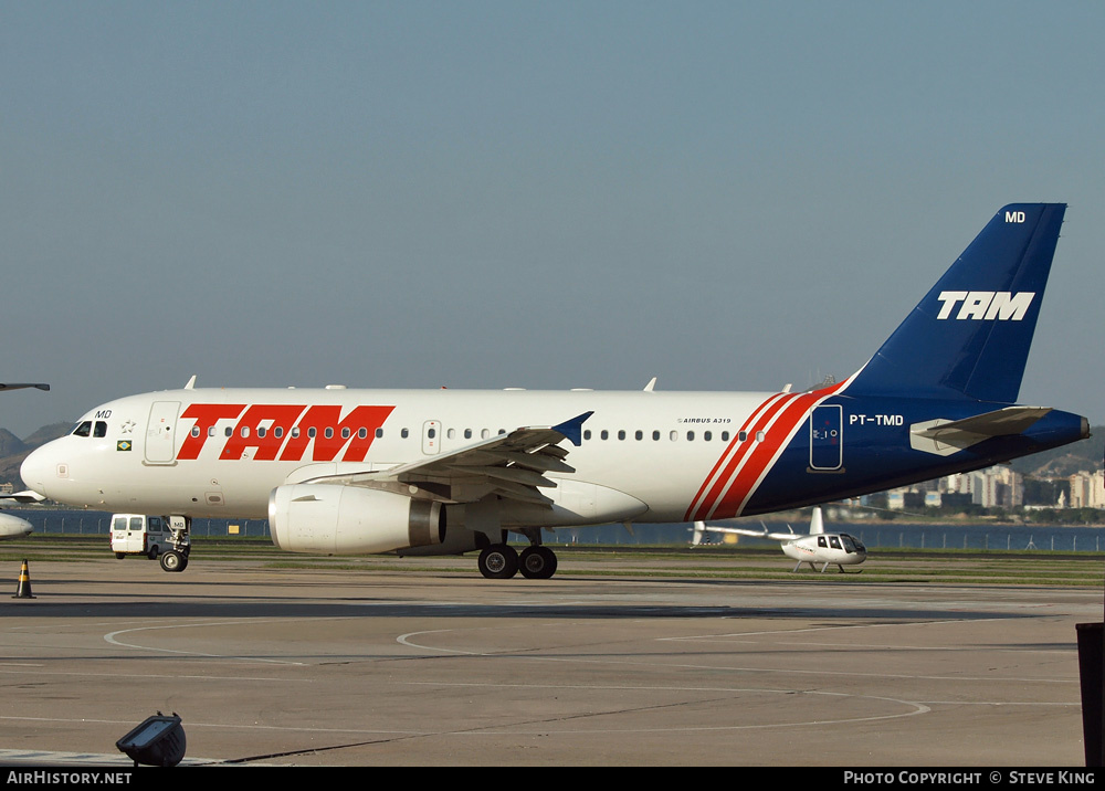 Aircraft Photo of PT-TMD | Airbus A319-132 | TAM Linhas Aéreas | AirHistory.net #362443
