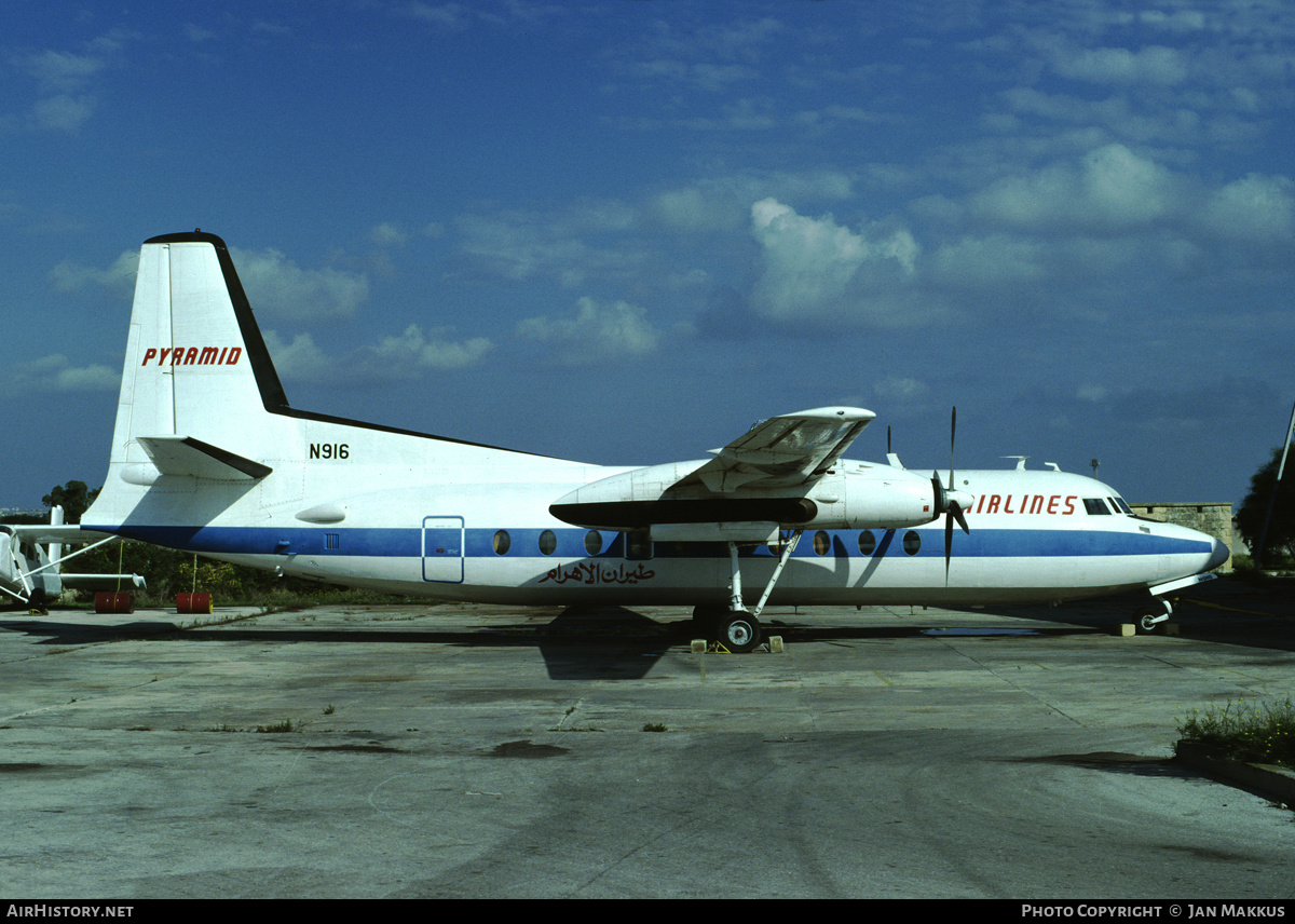 Aircraft Photo of N916 | Fairchild F-27J | Pyramid Airlines | AirHistory.net #362570
