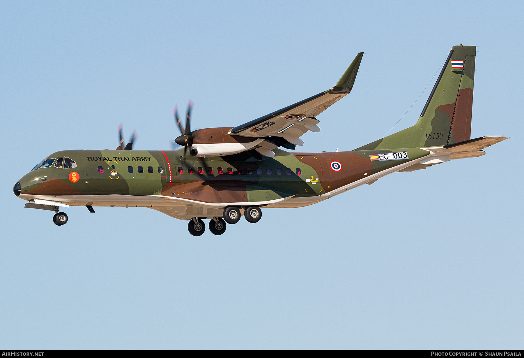 Aircraft Photo of 16150 / EC-003 | CASA C295W | Thailand - Army | AirHistory.net #362899