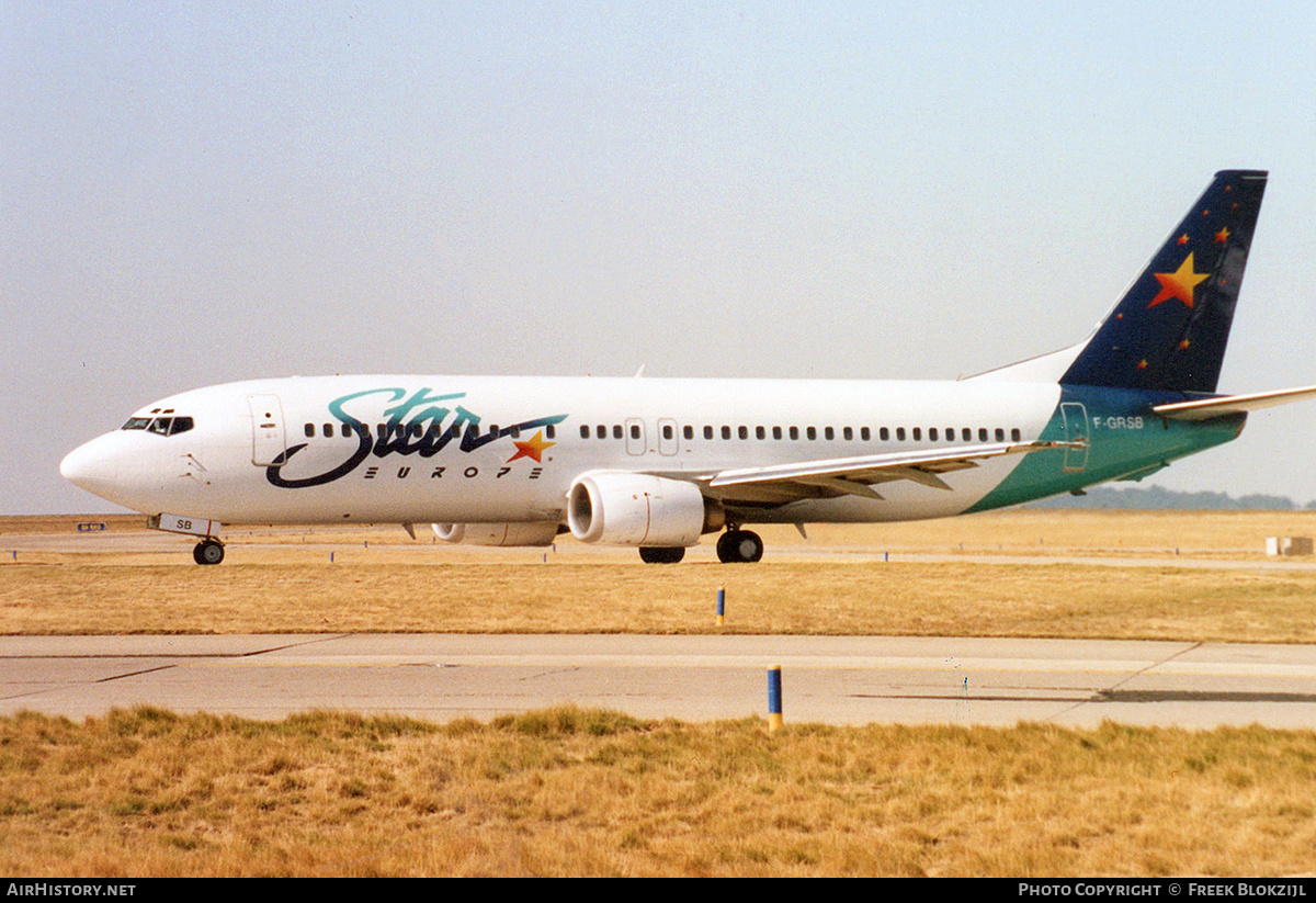 Aircraft Photo of F-GRSB | Boeing 737-497 | STAR Europe | AirHistory.net #363100