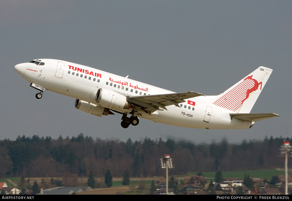 Aircraft Photo of TS-IOH | Boeing 737-5H3 | Tunisair | AirHistory.net #363111