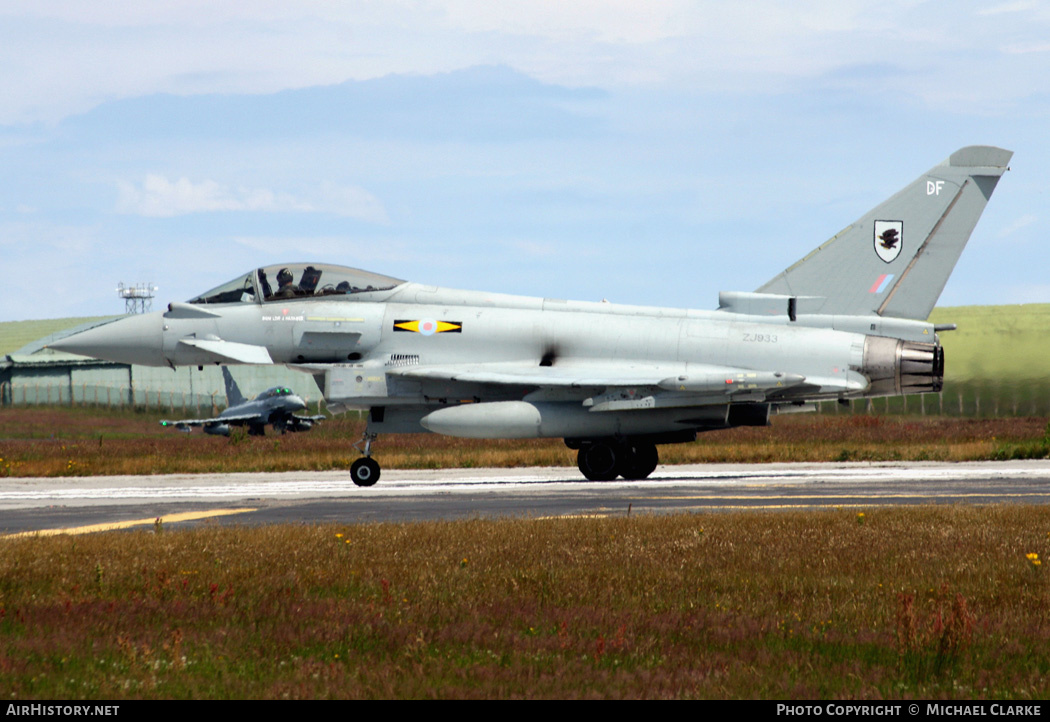 Aircraft Photo of ZJ933 | Eurofighter EF-2000 Typhoon FGR4 | UK - Air Force | AirHistory.net #363120