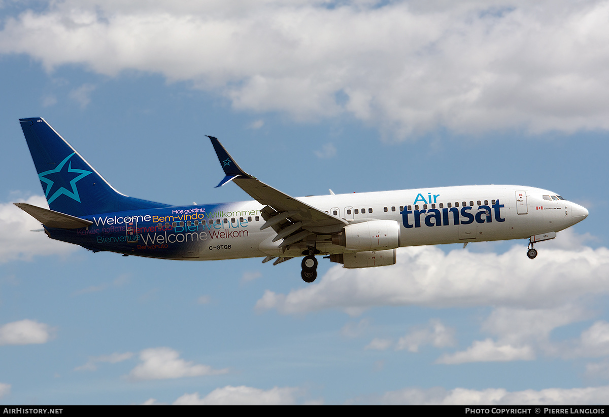Aircraft Photo of C-GTQB | Boeing 737-8Q8 | Air Transat | AirHistory.net #363130