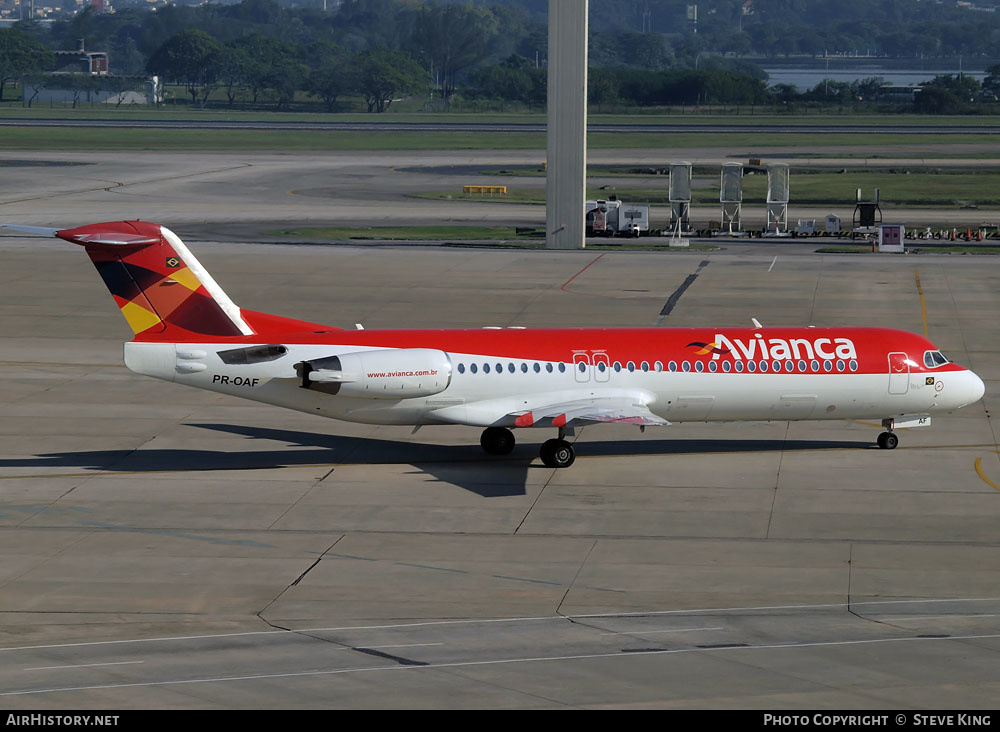 Aircraft Photo of PR-OAF | Fokker 100 (F28-0100) | Avianca | AirHistory.net #363186